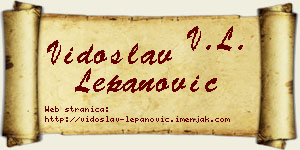 Vidoslav Lepanović vizit kartica
